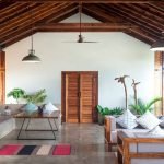 Open Air Living Pavilion: Unwind in the comfort of tastefully crafted coconut wood furniture at the Luxury Villa Hotel Arka at Sindhudhurg, Coco Shambhala.